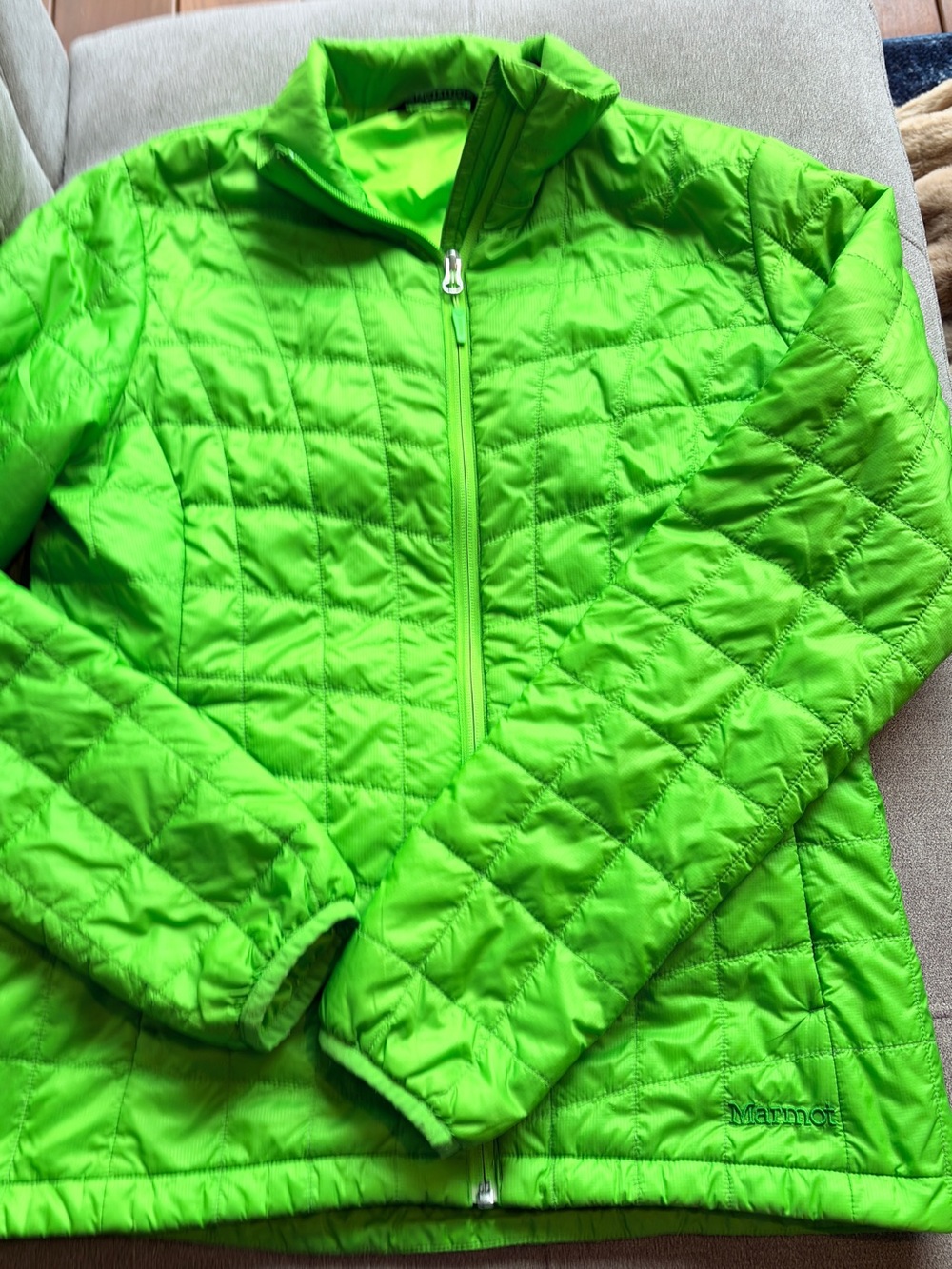 Marmot Bright Green Quilted Women's Puffer Jacket